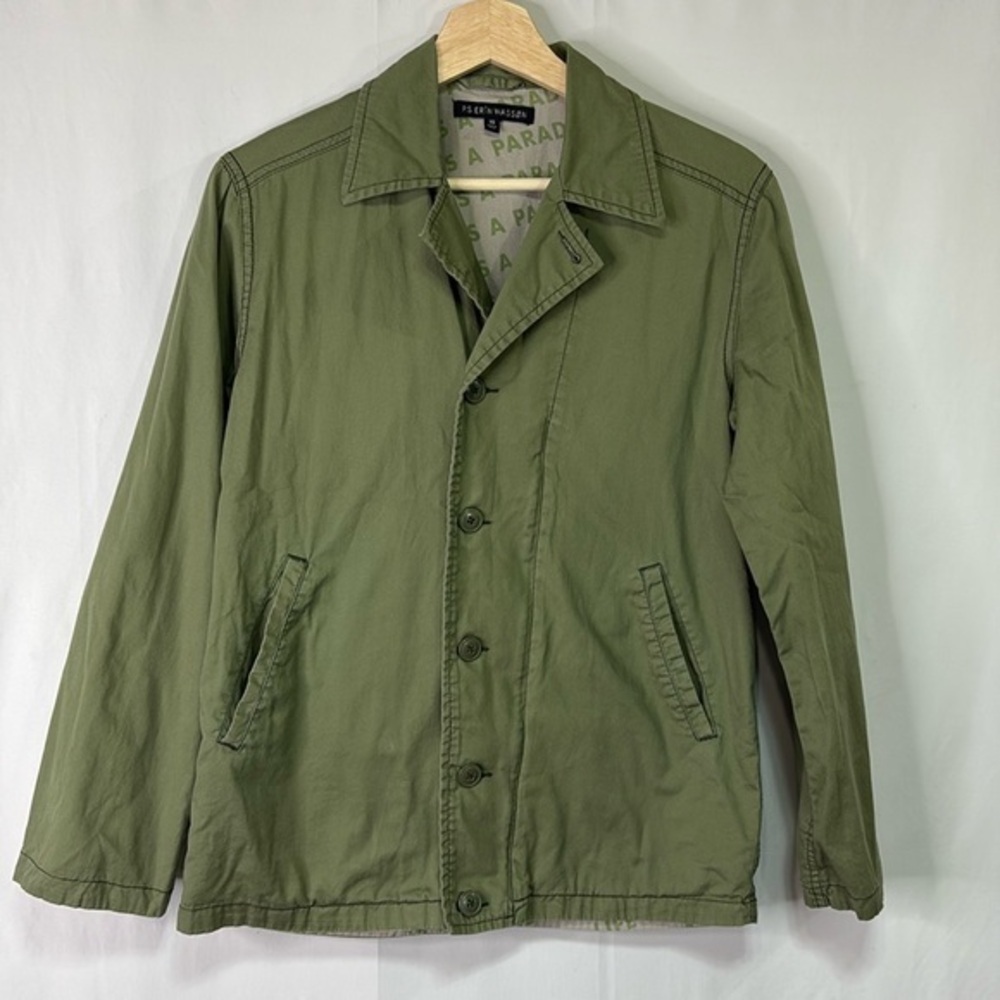🦀 P.S. Erin Wasson olive green, cotton utility jacket